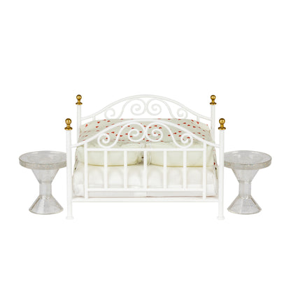 Lundby filigranes Bett in Metalloptik