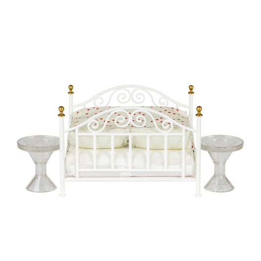 Lundby filigranes Bett in Metalloptik