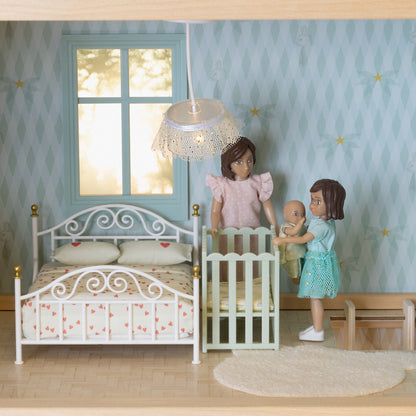 Lundby filigranes Bett in Metalloptik