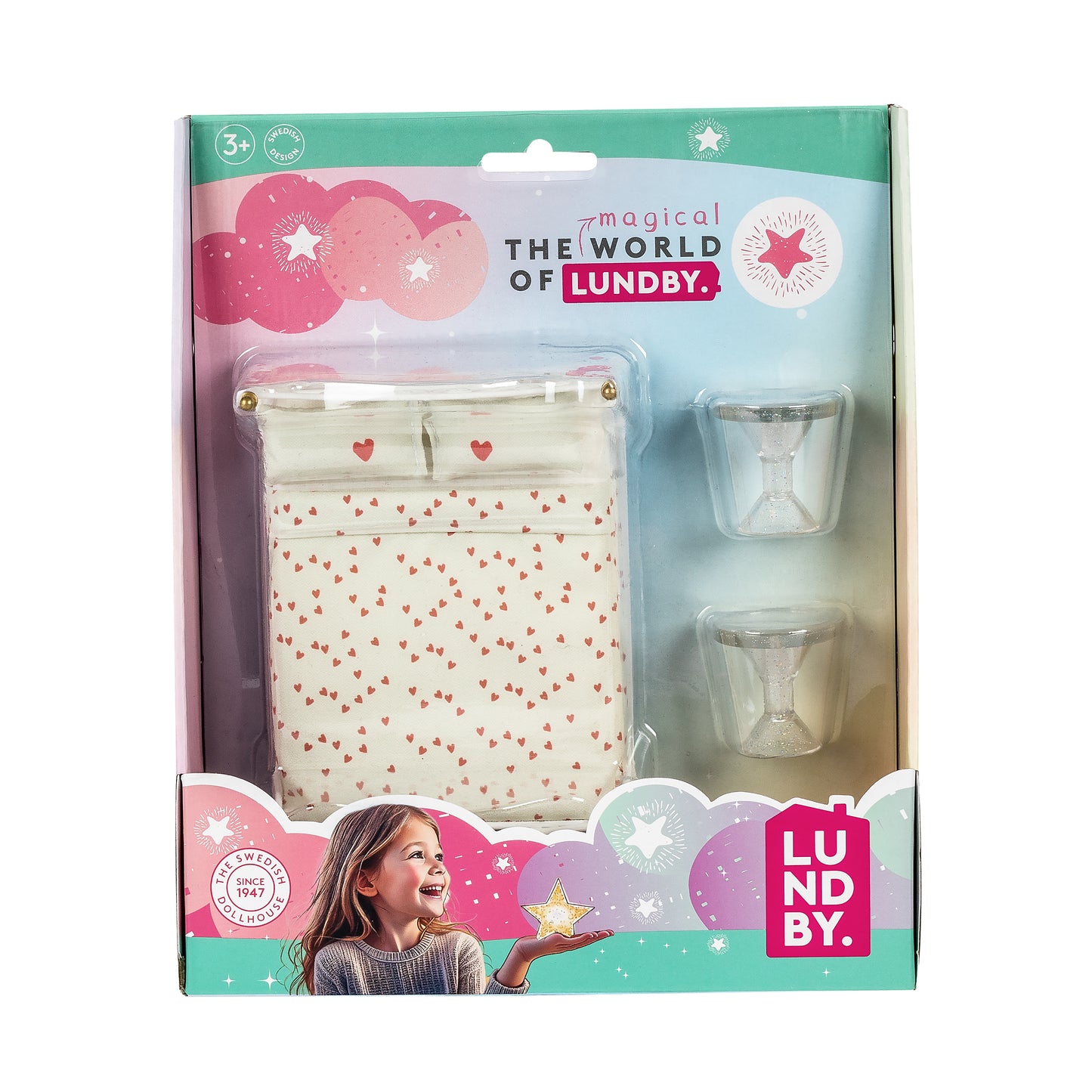 Lundby filigranes Bett in Metalloptik