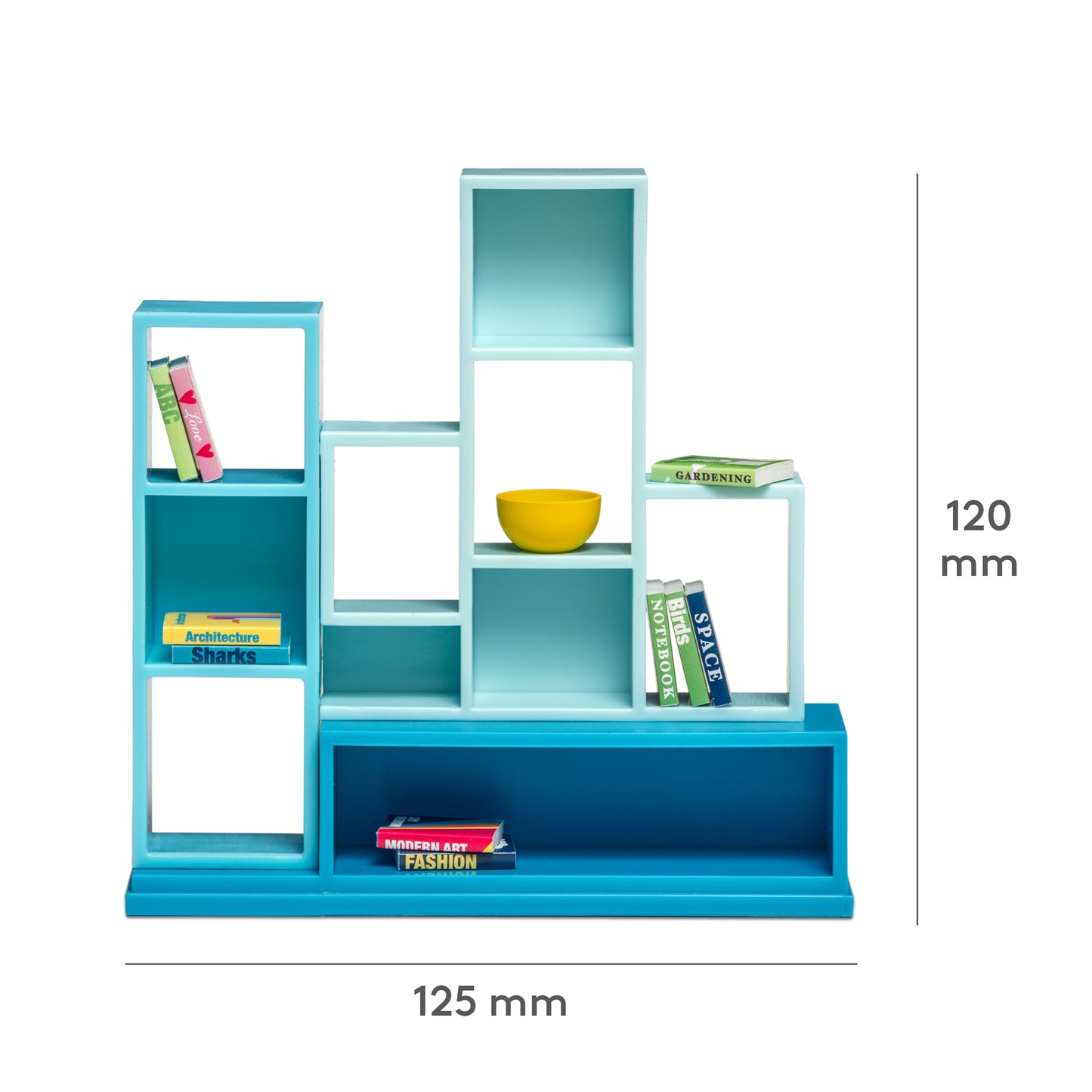 Lundby Bücherregal-Set türkis