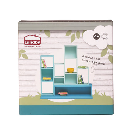 Lundby Bücherregal-Set türkis