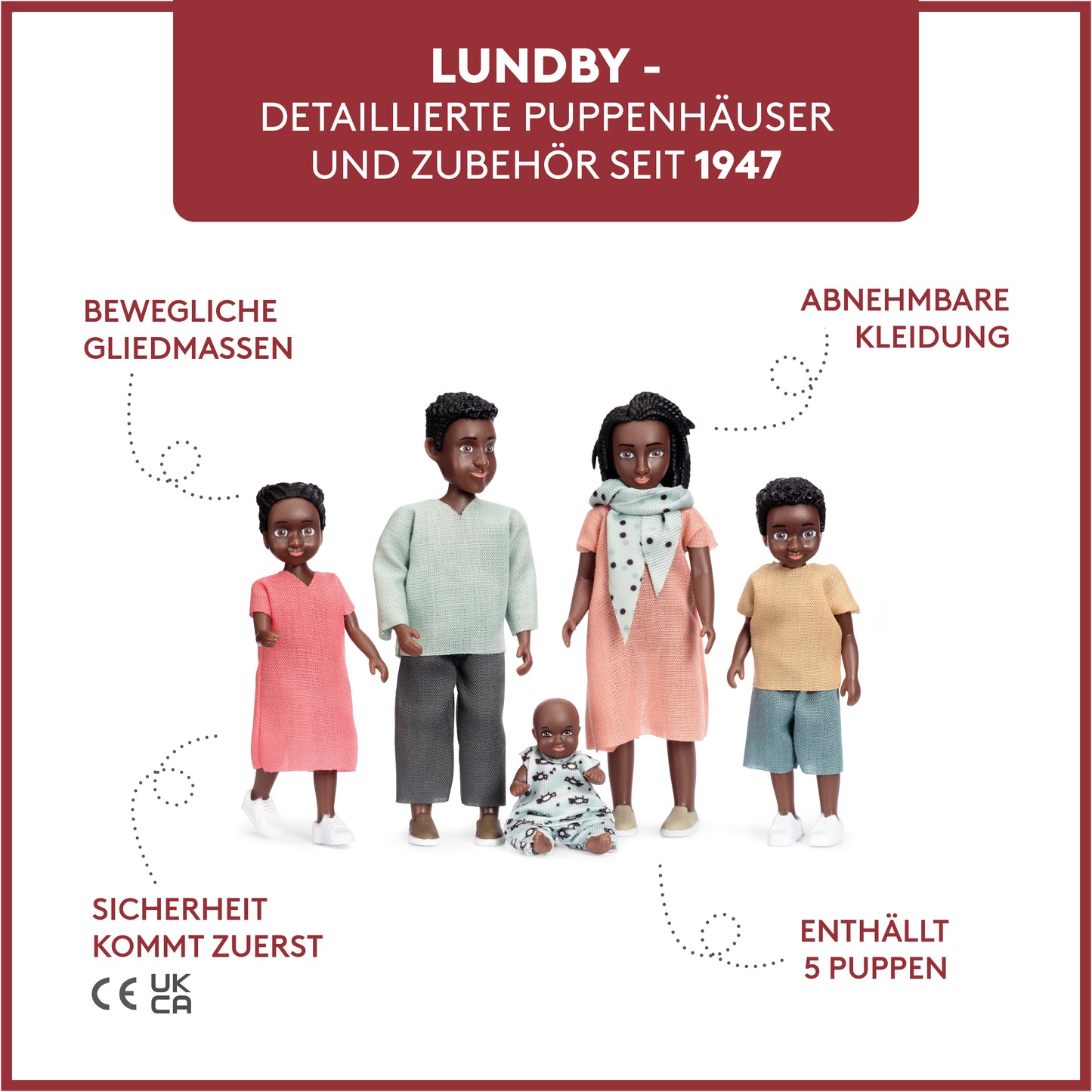 Lundby Puppenhauspuppen Familie Billie