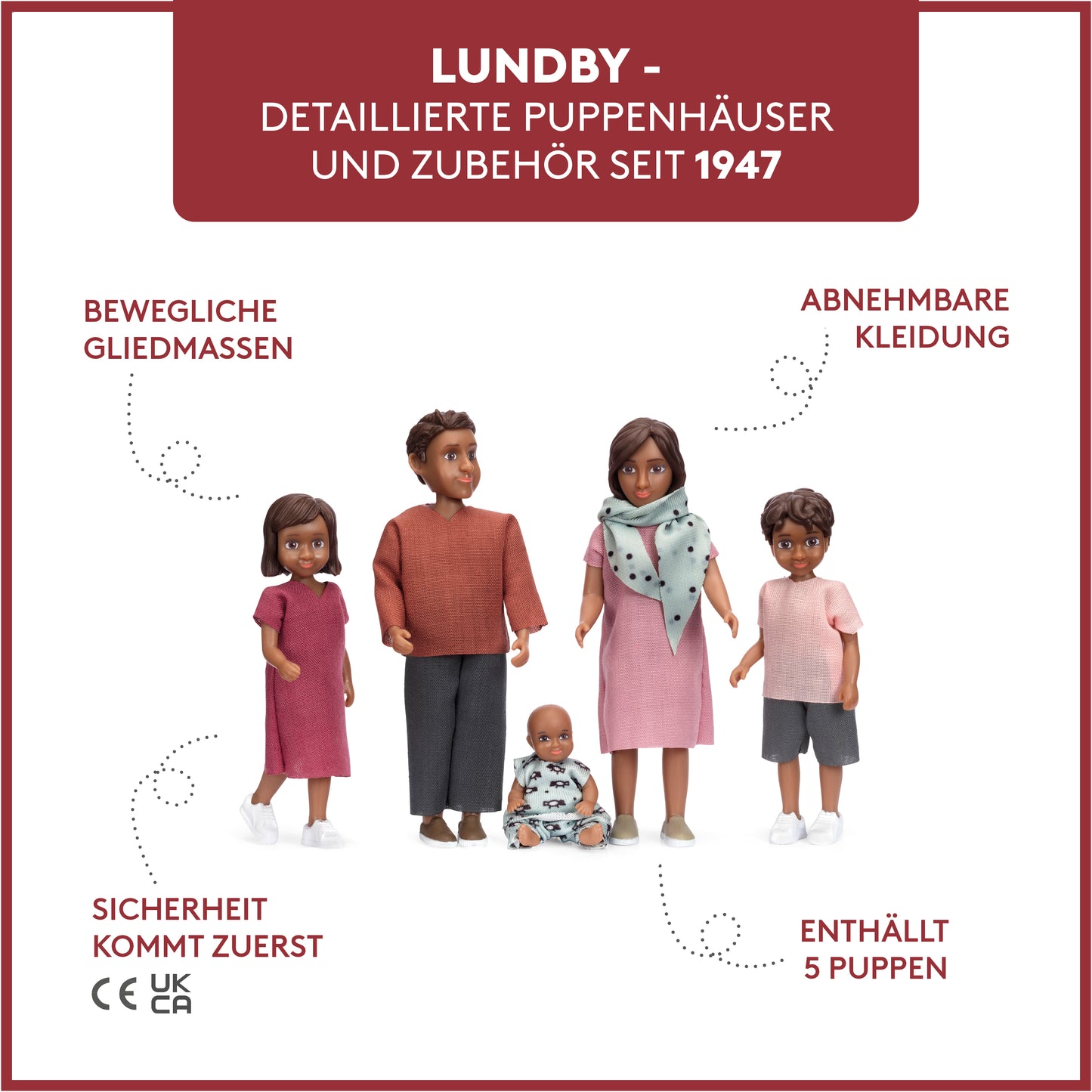 Lundby Puppenhauspuppen Familie Nikki