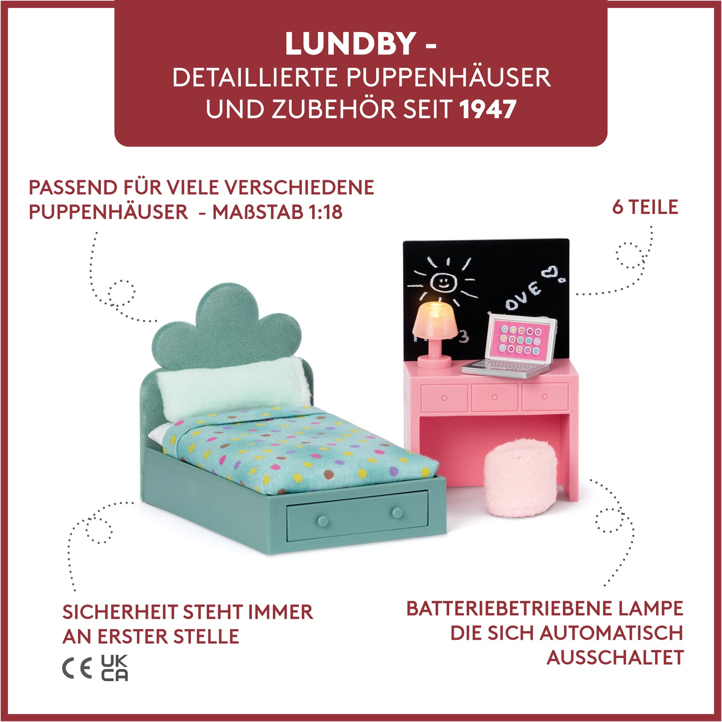 Lundby Teenager Zimmer-Set