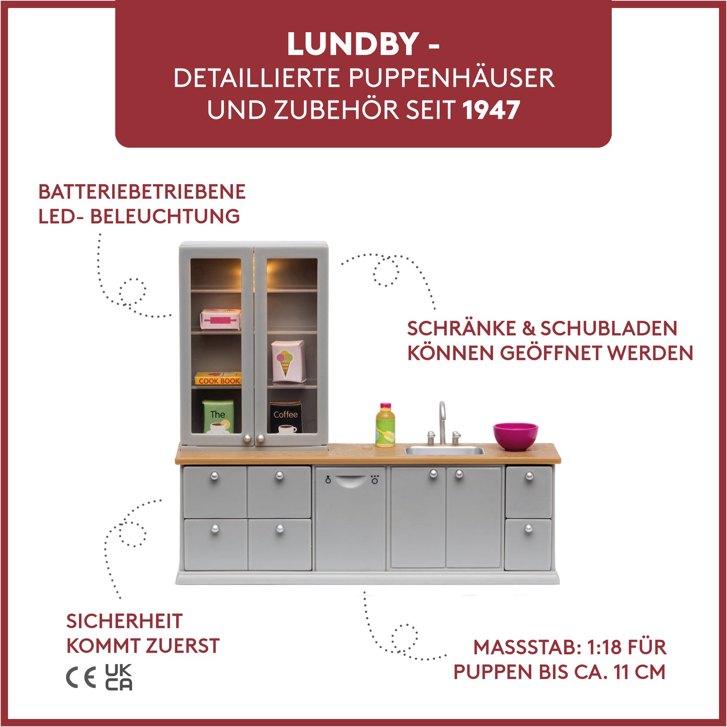 Lundby Spüle und Spülmaschine