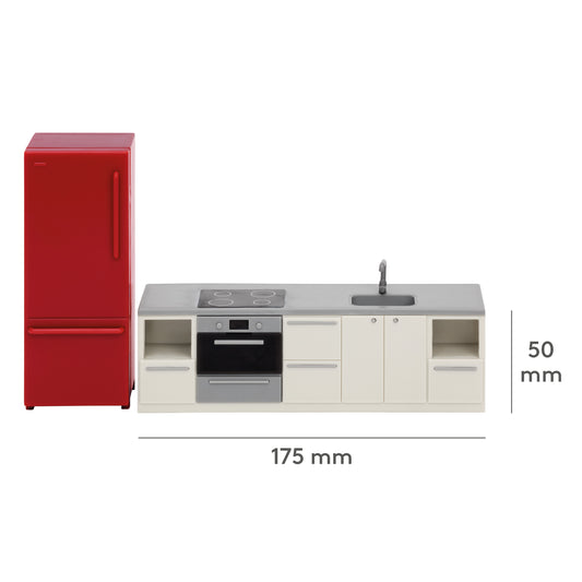 Lundby Basic Küchen-Set, rot