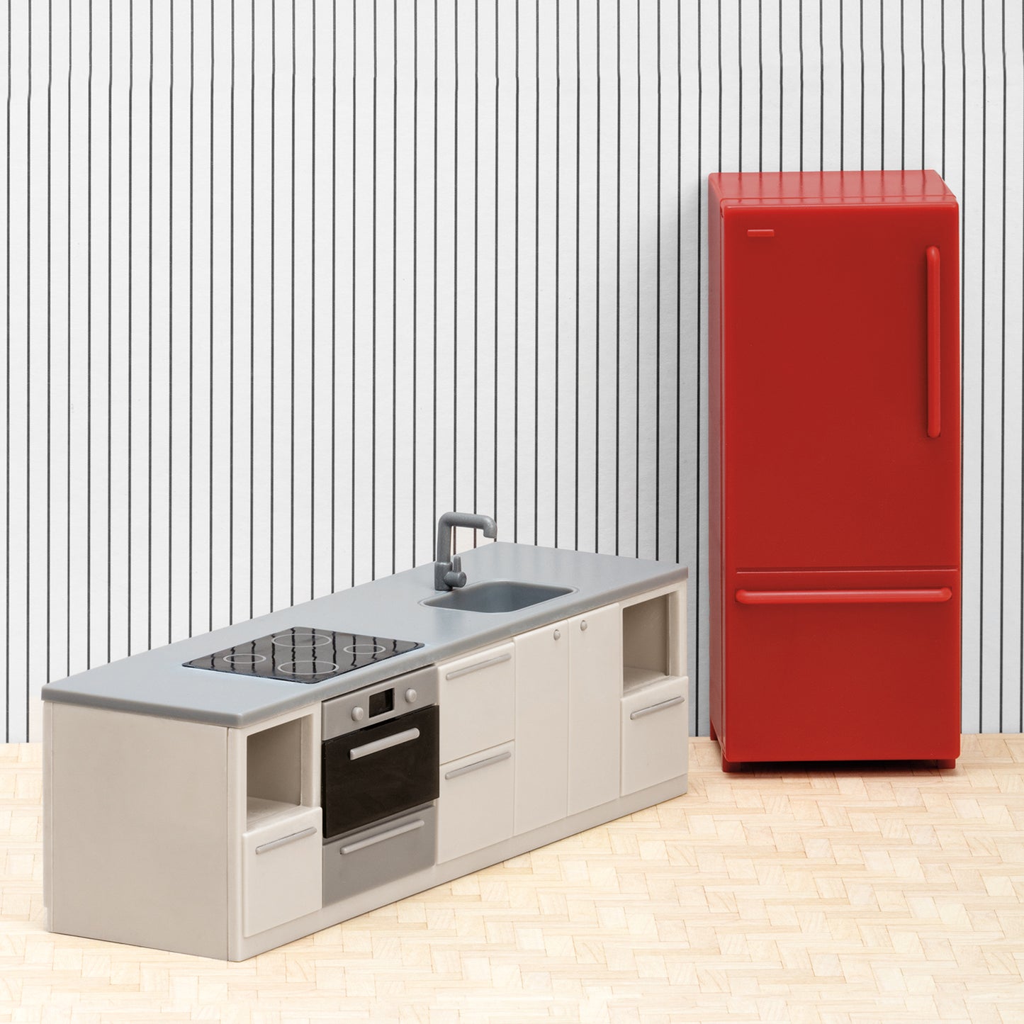 Lundby Basic Küchen-Set, rot