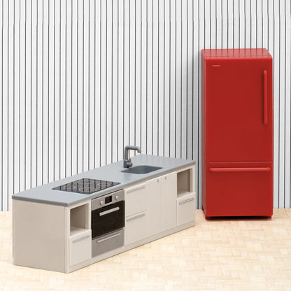 Lundby Basic Küchen-Set, rot