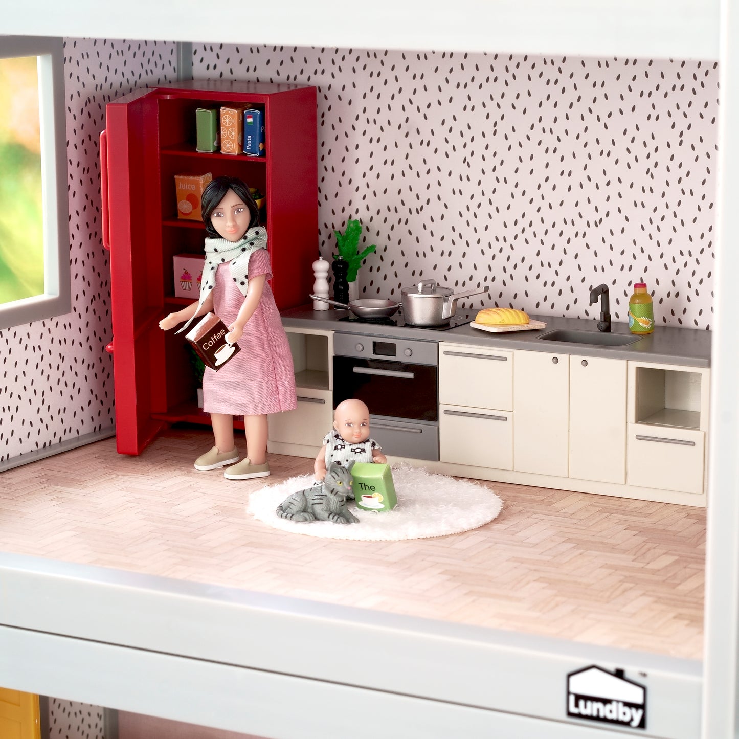 Lundby Basic Küchen-Set, rot
