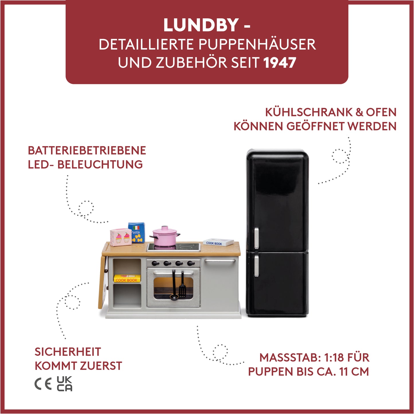 Lundby Herd- und Kühlschrank-Set