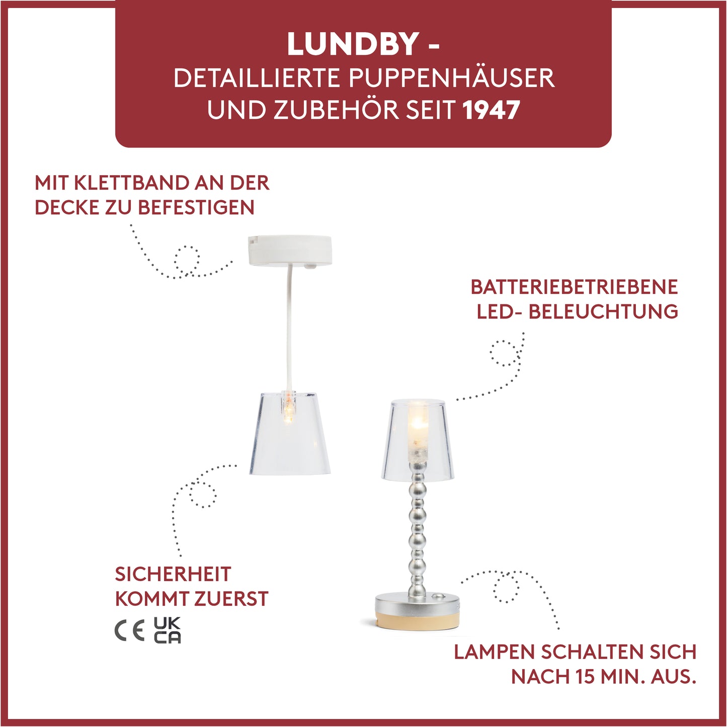 Lundby Boden und Deckenleuchte