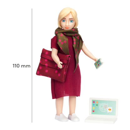 Lundby Puppenhauspuppe mit Laptop
