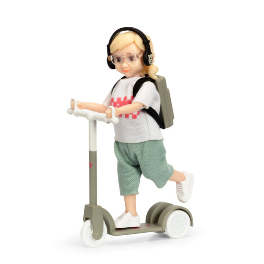 Lundby Puppenhauspuppe mit Roller