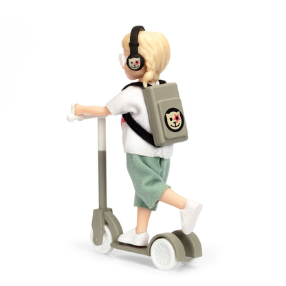 Lundby Puppenhauspuppe mit Roller