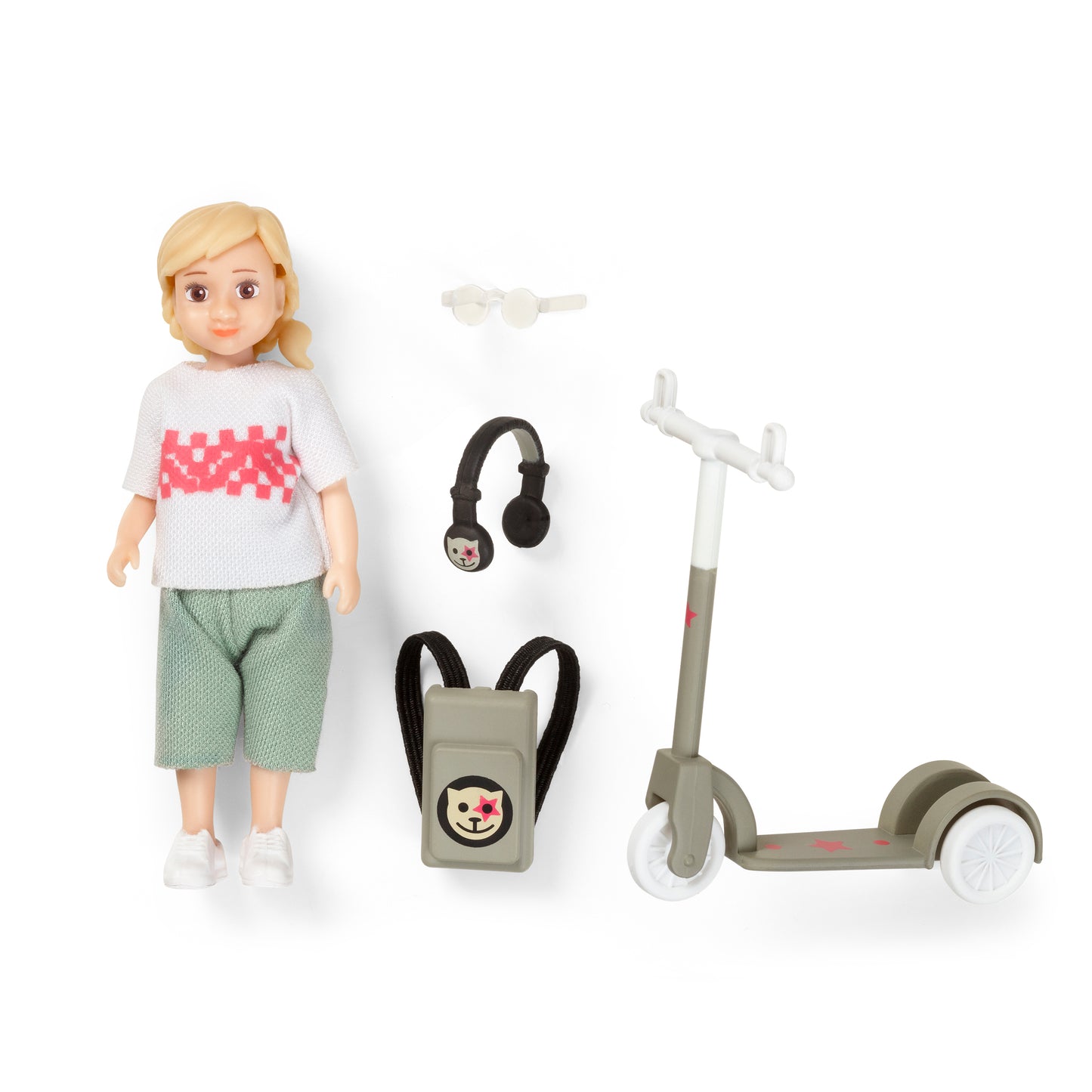 Lundby Puppenhauspuppe mit Roller