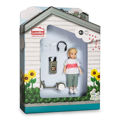 Lundby Puppenhauspuppe mit Roller