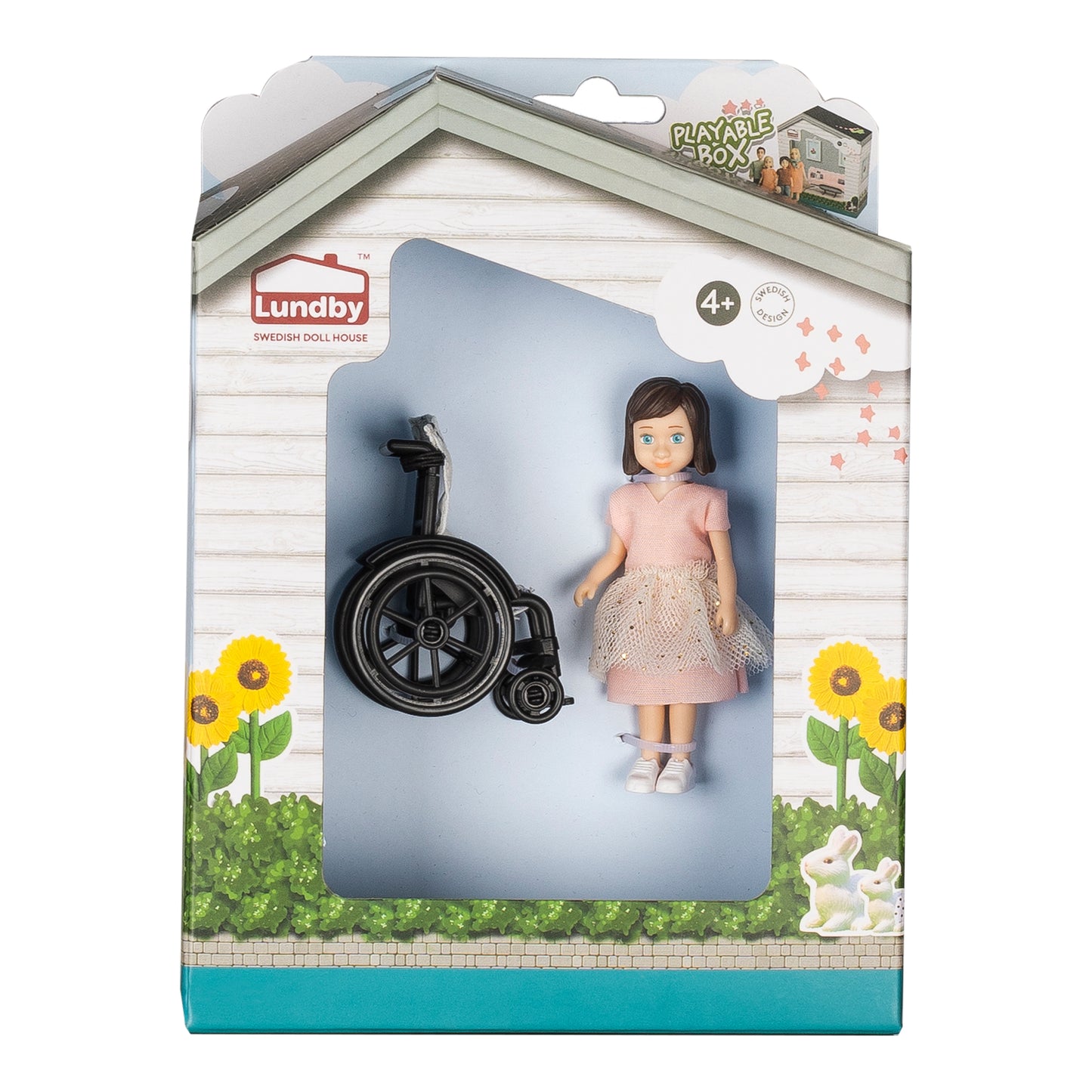 Lundby Puppenhauspuppe mit Rollstuhl