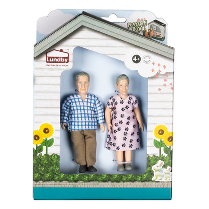 Lundby Puppenhauspuppen Großeltern Familie Charlie