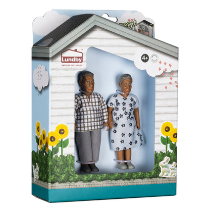 Lundby Puppenhauspuppen Großeltern Familie Nikki