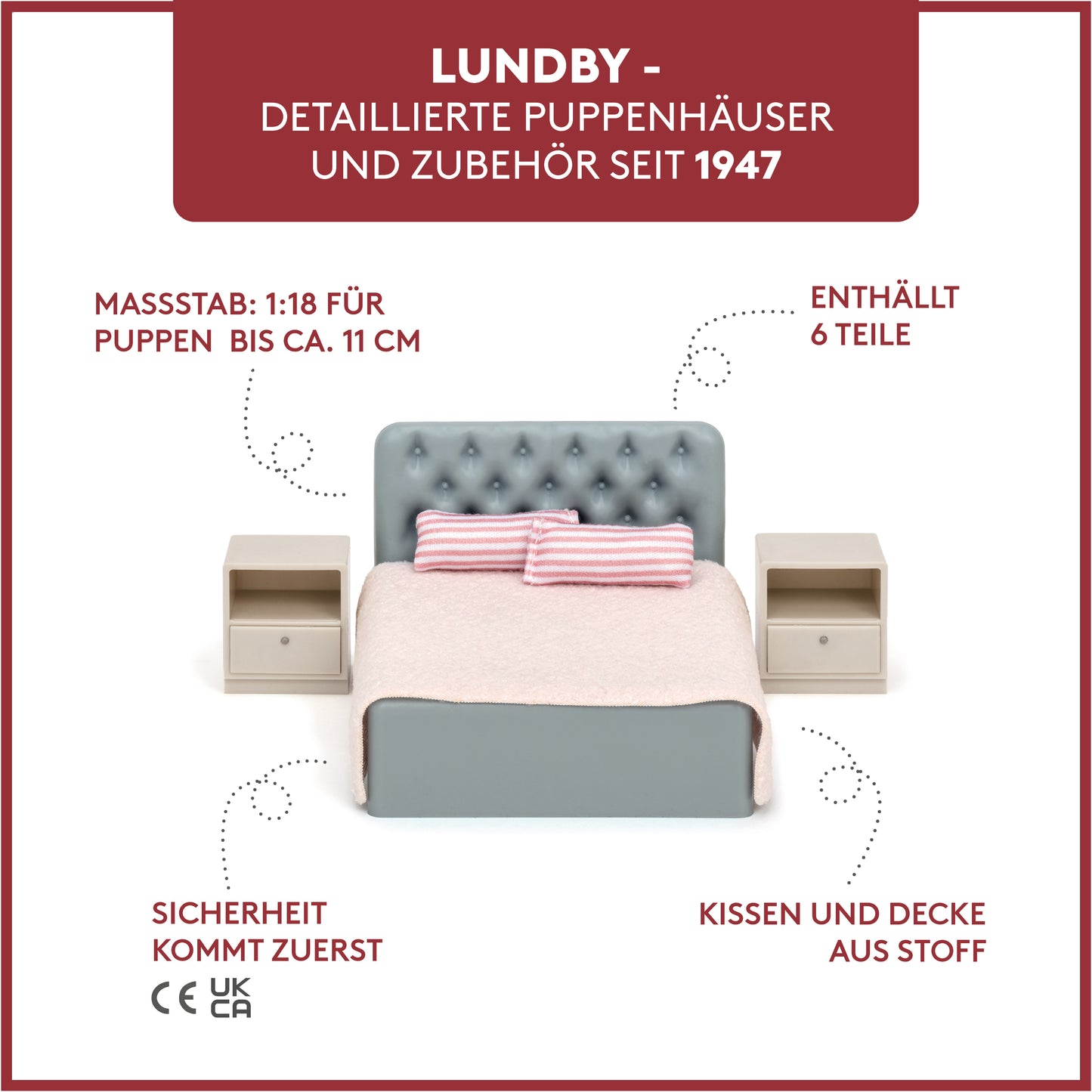 Lundby Basic Schlafzimmer-Set