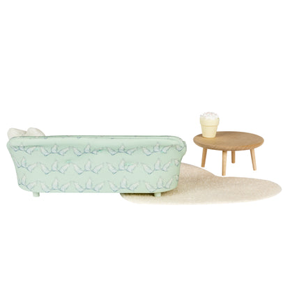 Lundby Wohnzimmer mit Kaninchenmotiv