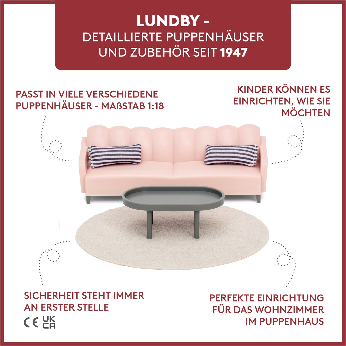 Lundby Basic Wohnzimmer-Set