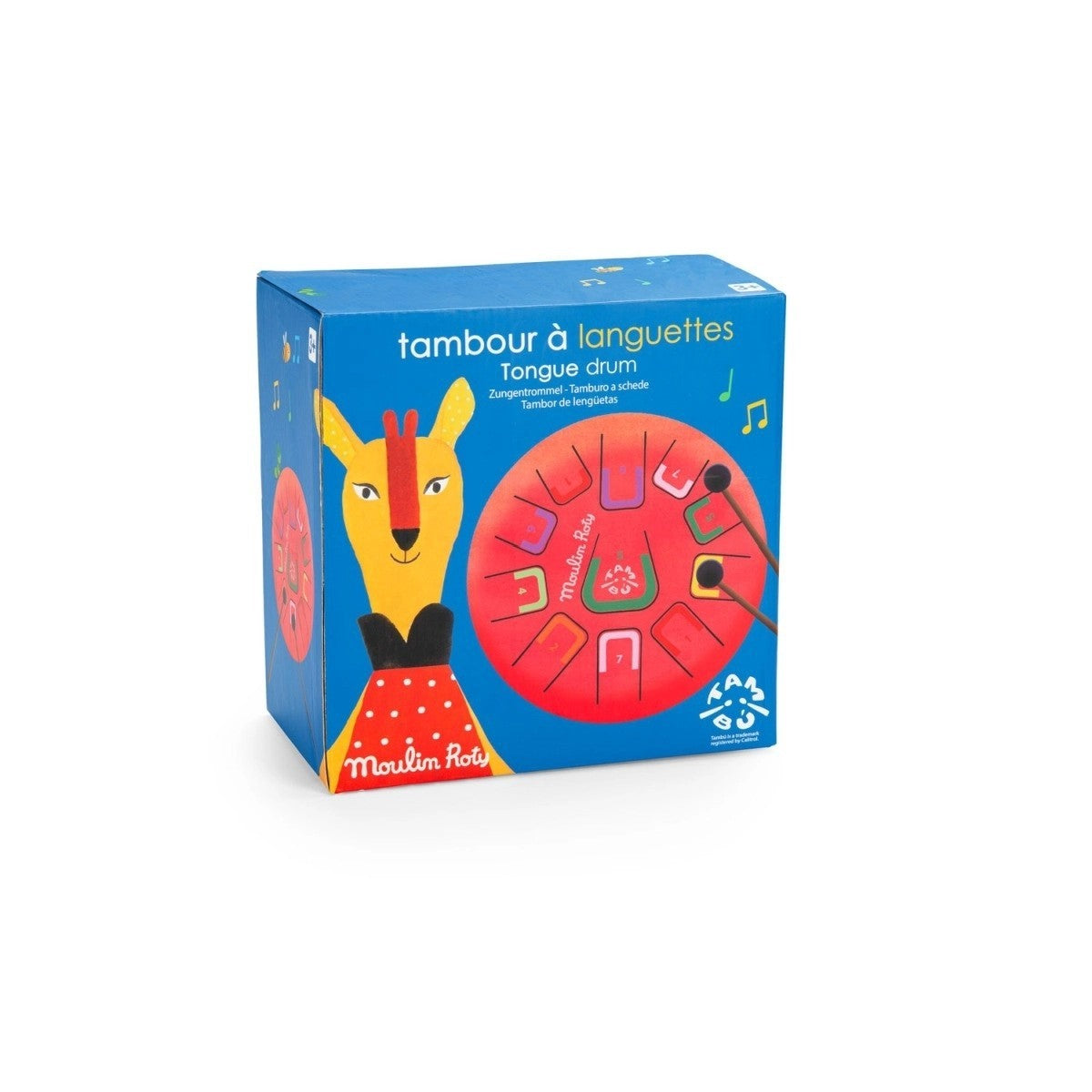 Popipop Zungentrommel rot von Moulin Roty (Ø 20 cm)