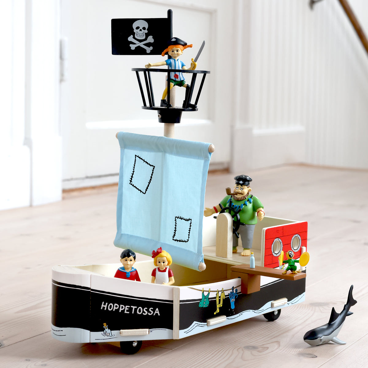 Pippi Langstrumpf Piratenschiff Hoppetossa aus Holz