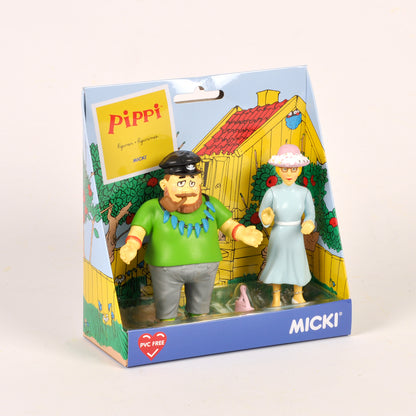 Pippi - Kapitän Efraim & Fräulein Prysselius Figurenset