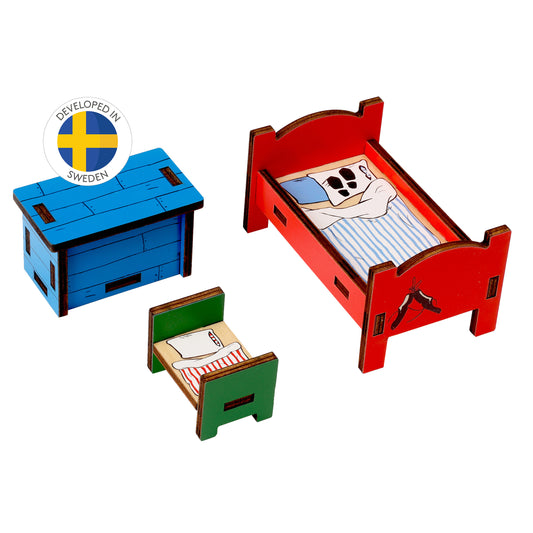 Pippi - Puppenhausmöbel Schlafzimmer