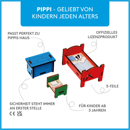 Pippi - Puppenhausmöbel Schlafzimmer