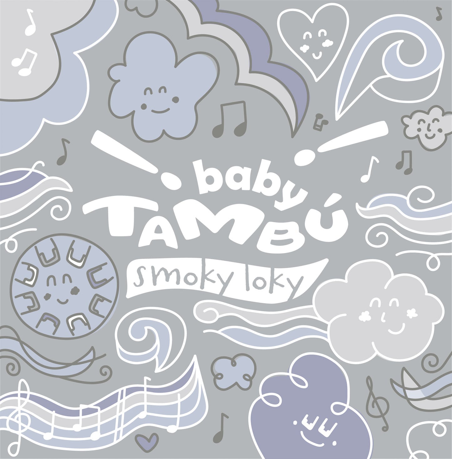 Tambu -  Smokey Loky (Hellgrau) - Zungentrommel klein