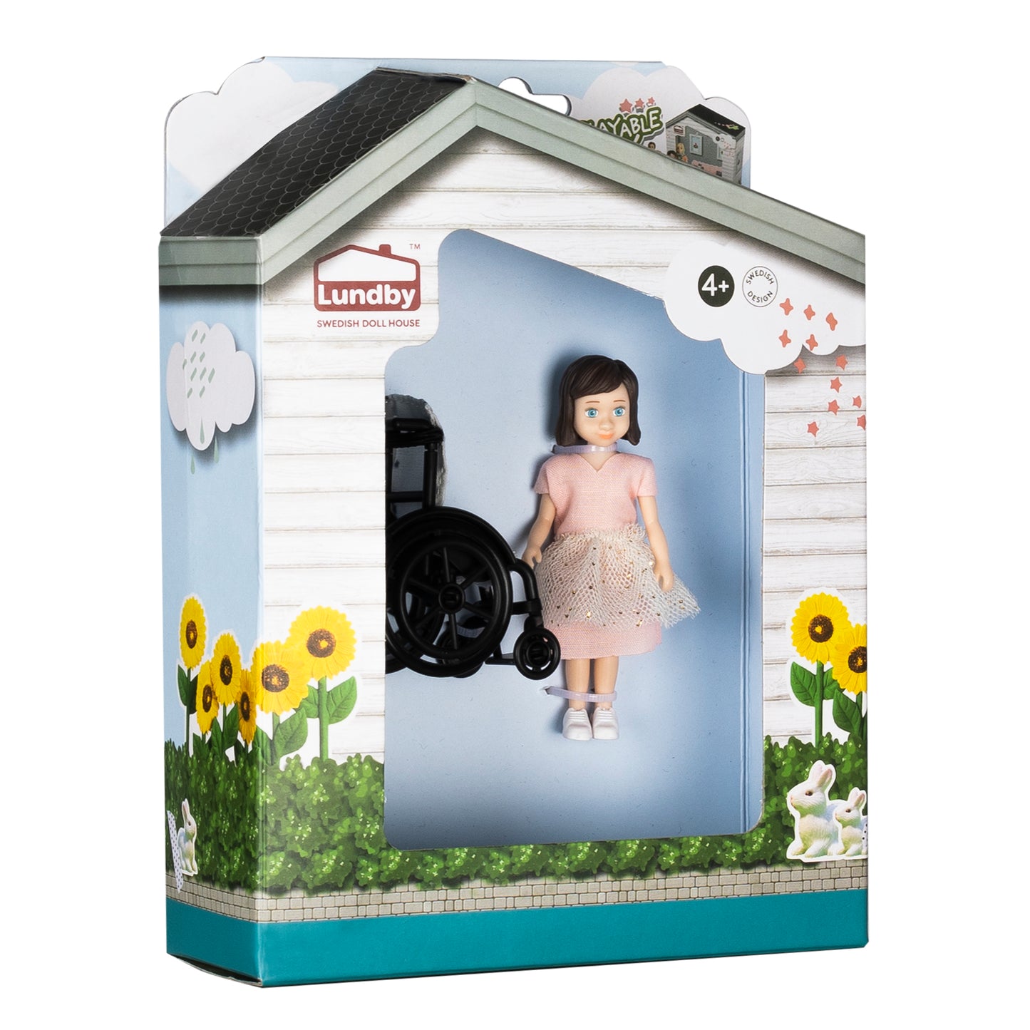 Lundby Puppenhauspuppe mit Rollstuhl